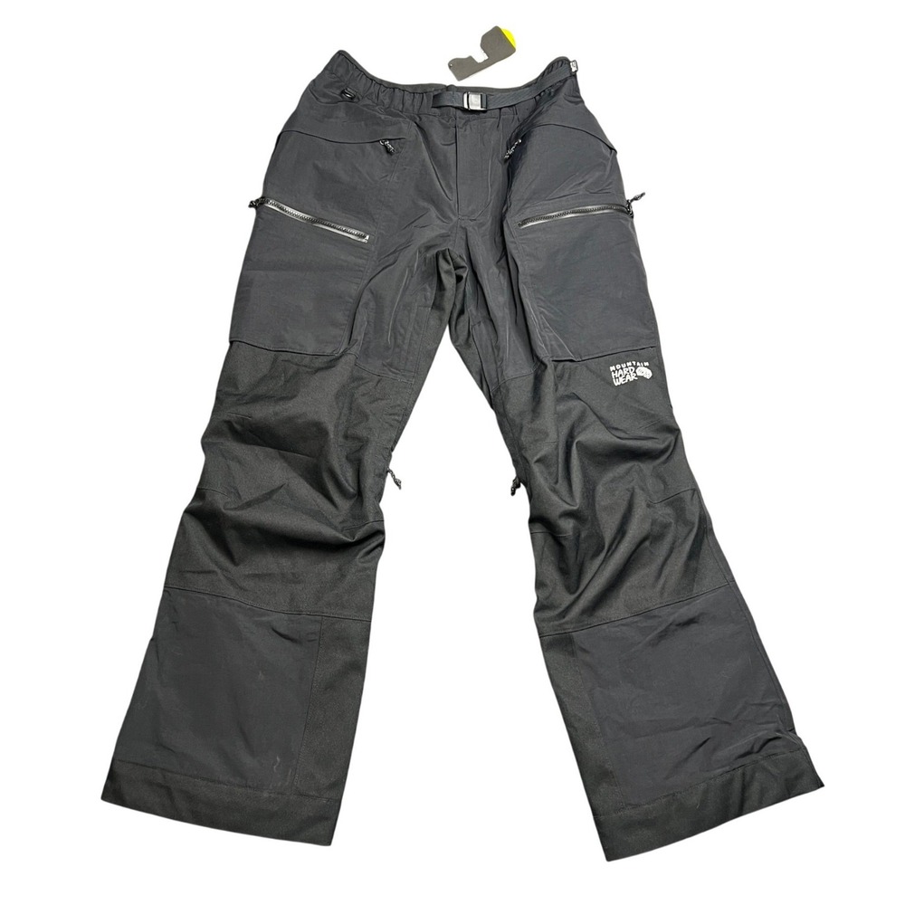 Mountain Hardwear First Tracks Pants Mens M Black Ski Snowboard RECCO OM0376-010